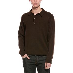 Slate & Stone Mens  Raglan Polo Sweater, Brown
